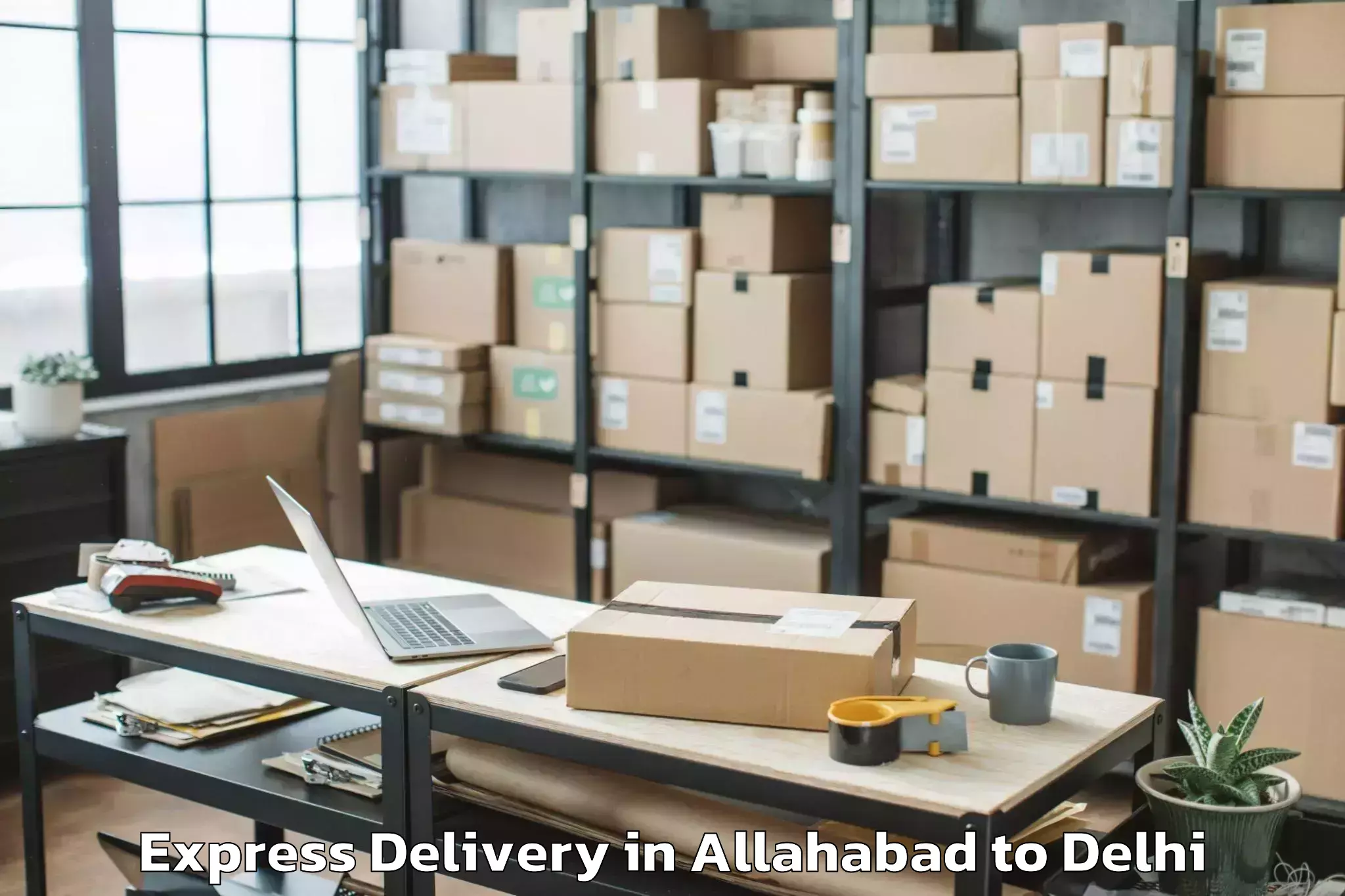 Leading Allahabad to Unity One Janakpuri Mall Express Delivery Provider